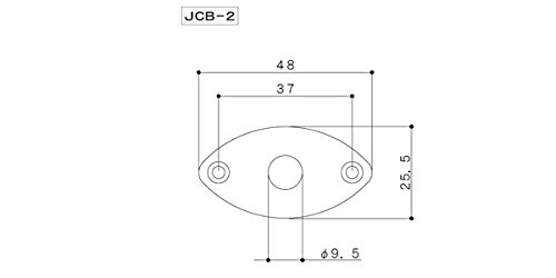 DMC ジャックプレート　プレーン Gotoh Square Jackplate for Les Paul (Black/Metal) [AP-0633